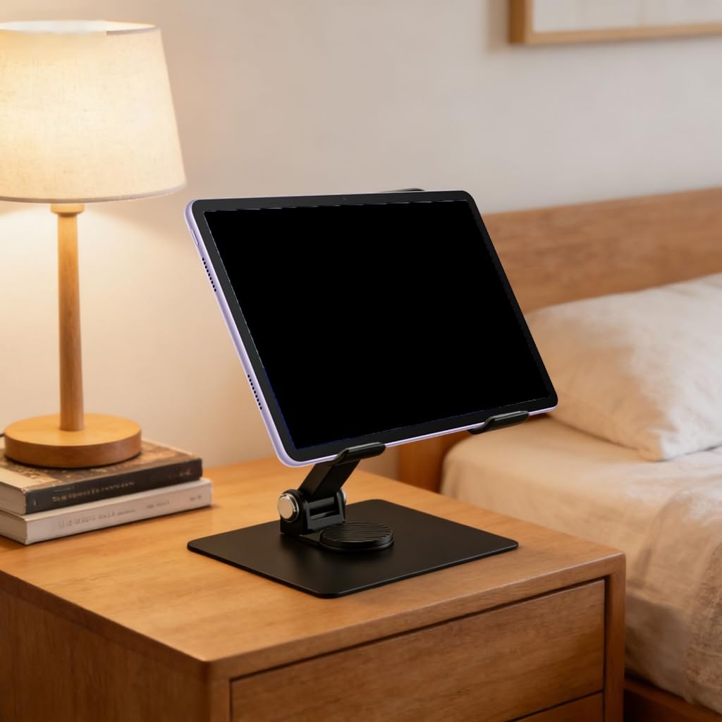 Regulowany stojak na laptopa z obrotową podstawą o 360 stopni, składany uchwyt na laptopa na biurko, ergonomiczny notebook komputerowy