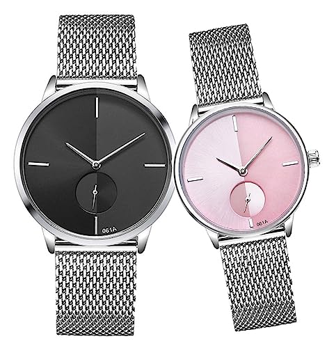 Montre à quartz ultra fine noire pour éviter les poignets lourds