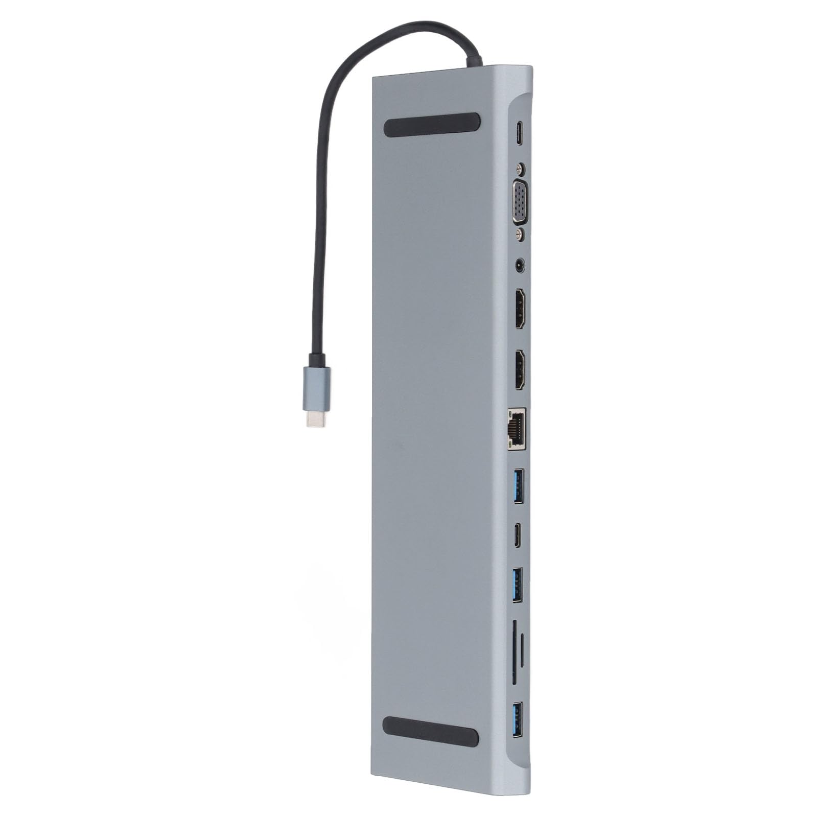 Fyearfly USB C DockingStation 12 in 1 USB C HUB STAZIONE 100W PD con VGA 2 USB 3.0 Ethernet SD/TF Slot Slot Gigabit Ethernet per Laptop