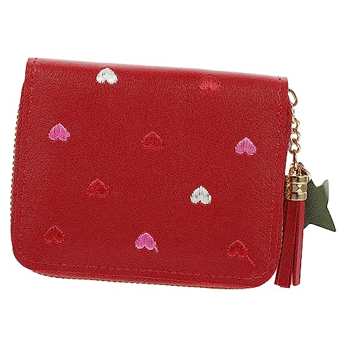 PU Imitation Leather Cards Holder Wallet for Women Small Cute Change Purse Lightweight Card Coin Organizer for School Shopping Work