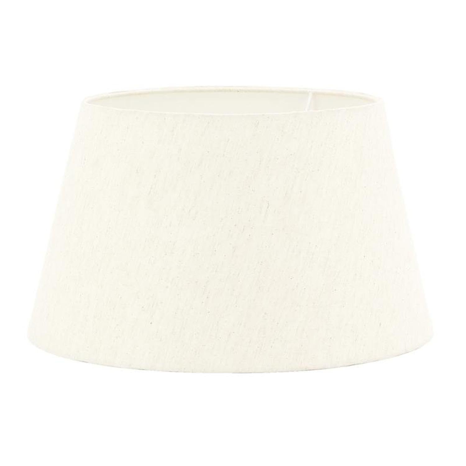 AUBRY GASPARD - Abat-Jour en Lin Beige - Armature Métal - Ø Bas 40 cm, Ø Haut 30 cm, Hauteur 24 cm - Compatible Pied de Lampe E27 - Élégant et Sobre - Idéal pour Ambiance Naturelle et Chaleureuse