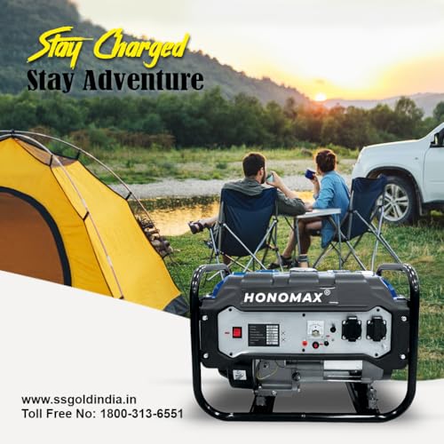 Image of HMX8000 Portable Power Generator 7000 Watts With Petrol Engine 7Kva, Use Home Workplace and Camping, High Durability Noiseless silence Power Station, 1 Year Warranty