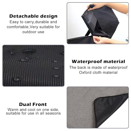 MEYAGOT Faltbare wasserdichte Haustier Decke,100 x 70cm Faltbare wasserdichte Hundedecke,wasserdichte Hundematte Für Outdoor Mit Tasche,Große Reisedecke Für Haustier Für Katzen,Hunde,Welpen(Schwarz)