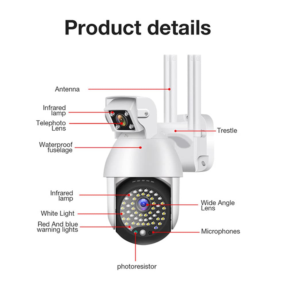 Cámara De Seguridad 1080p Hd 2.4 Ghz Wifi 2 Vías Con Alarma - Foto 5