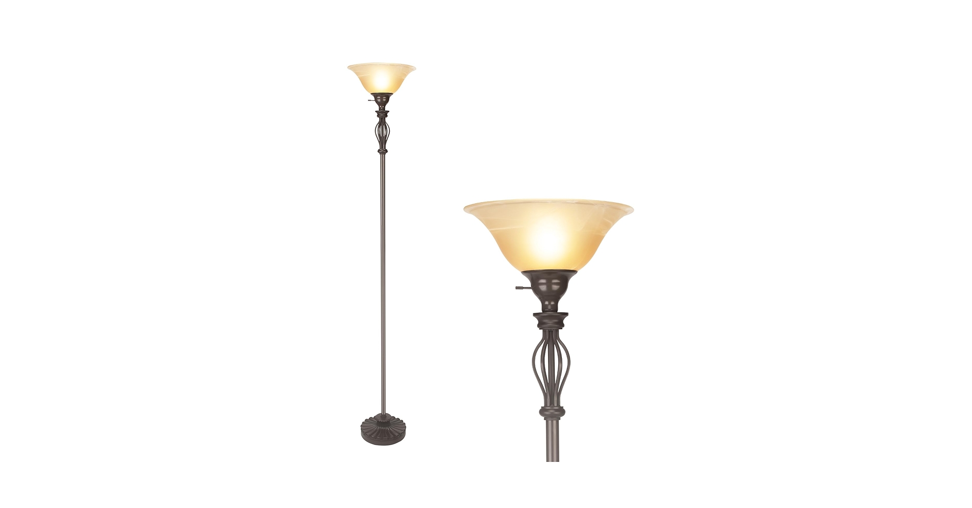 フロア スタンド ランプ Torchiere 照明 ハロゲンランプ トーチャー Torchiere Floor Lamp for Living Room, LED Standing Reading
