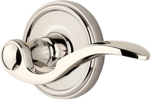 GRANDEUR Georgetown rosetón con palanca de diestros Bellagio y perilla, Single Dummy, níquel pulido