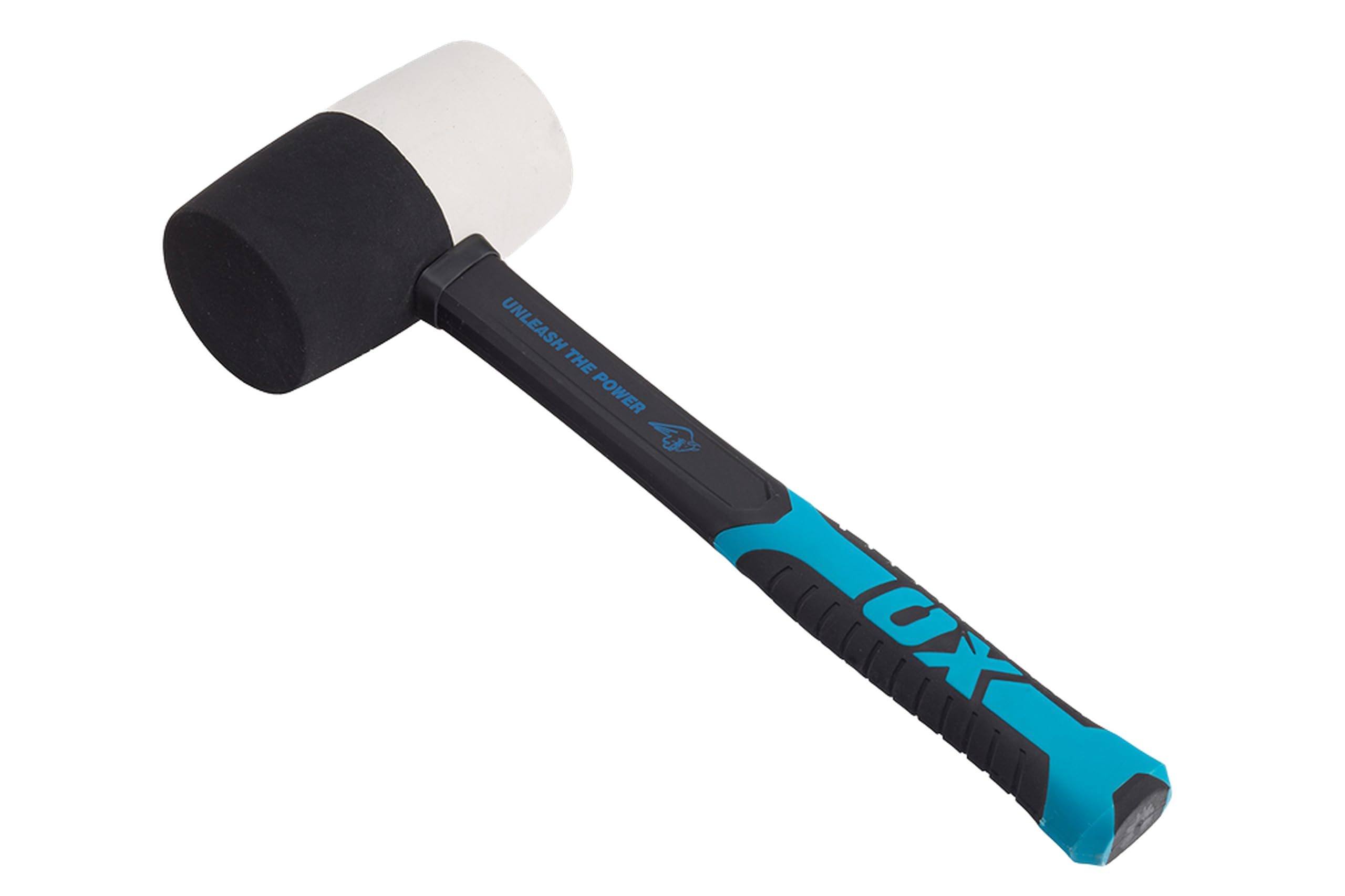 OX Combination Rubber Mallet Nonmarking Rubber Mallet Hammer with Fibreglass Handle Multicolour 24 oz