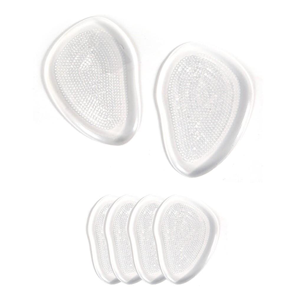Wudaizhi Women's Transparent 3Pairs Half Insoles Cushion Plantar Pad Insoles Silicone Half Insole Forefoot For Wear High Heel Shoes