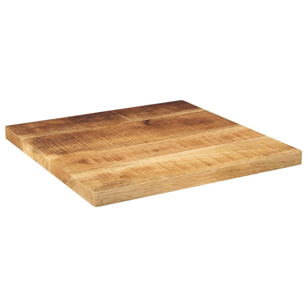 Accessori per tavoli-Piani da tavolo-Top 50x50x3,8 cm quadrato in legno massello grezzo mango