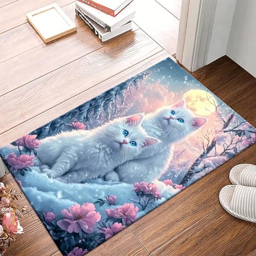 Tapis animal chat grand format pour sublimer le sol du salon