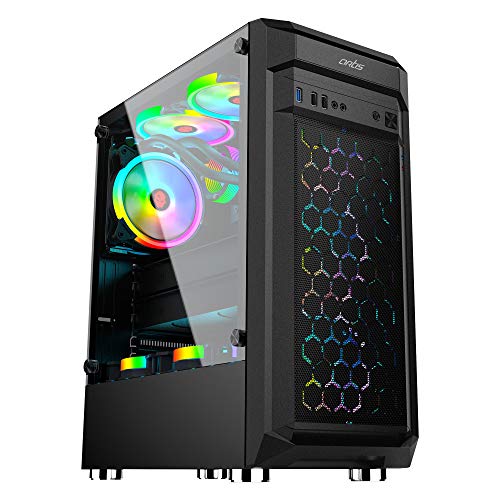 Image of Artis G8301 Computer Gaming Cabinet Support ATX, Micro ATX Motherboard, 2 x 120mm RGB Fan with Sturdy Built Quality