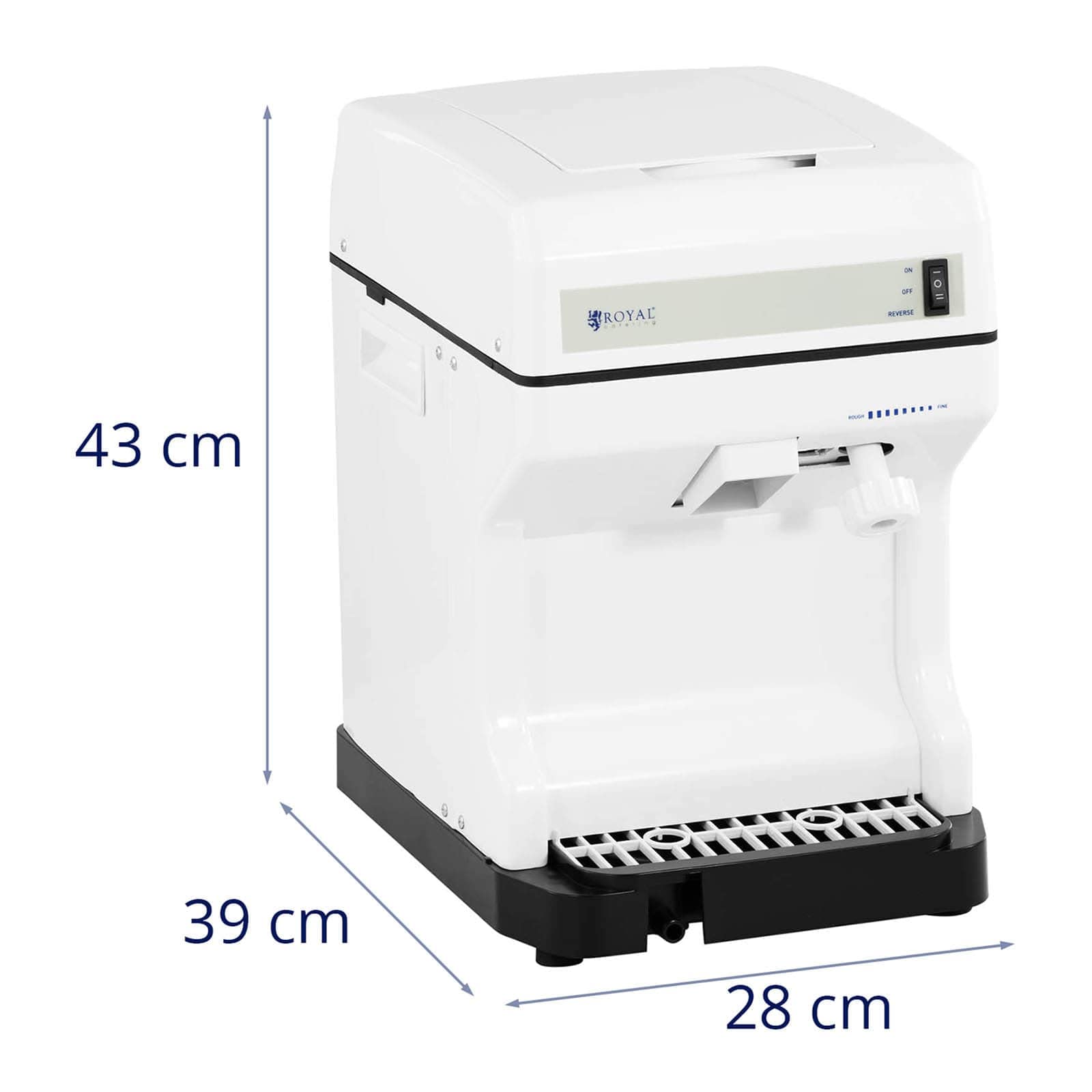 Royal Catering Picadora de Hielo Trituradora RCIS-1004 (Potencia: 250 W, Materiales: plástico/acero inoxidable, Capacidad: 1,5 L)