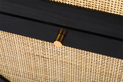 Yoluckea Shoe Cabinet With 2 Flip Drawers, Modern Freestanding Shoe Rack Storage Organizer With Natural Rattan, 2-Tier Shoe Storage Cabinet For Entrance Hallway #TOP6