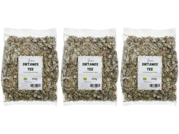 Bio Diktamos Tee 3x 200g - Griechischer Tee von Kreta - 100% Bio Kräutertee - Handgeerntet - Oregano Diktam (Origanum dictamnus) - DE-ÖKO-037 - Jassas
