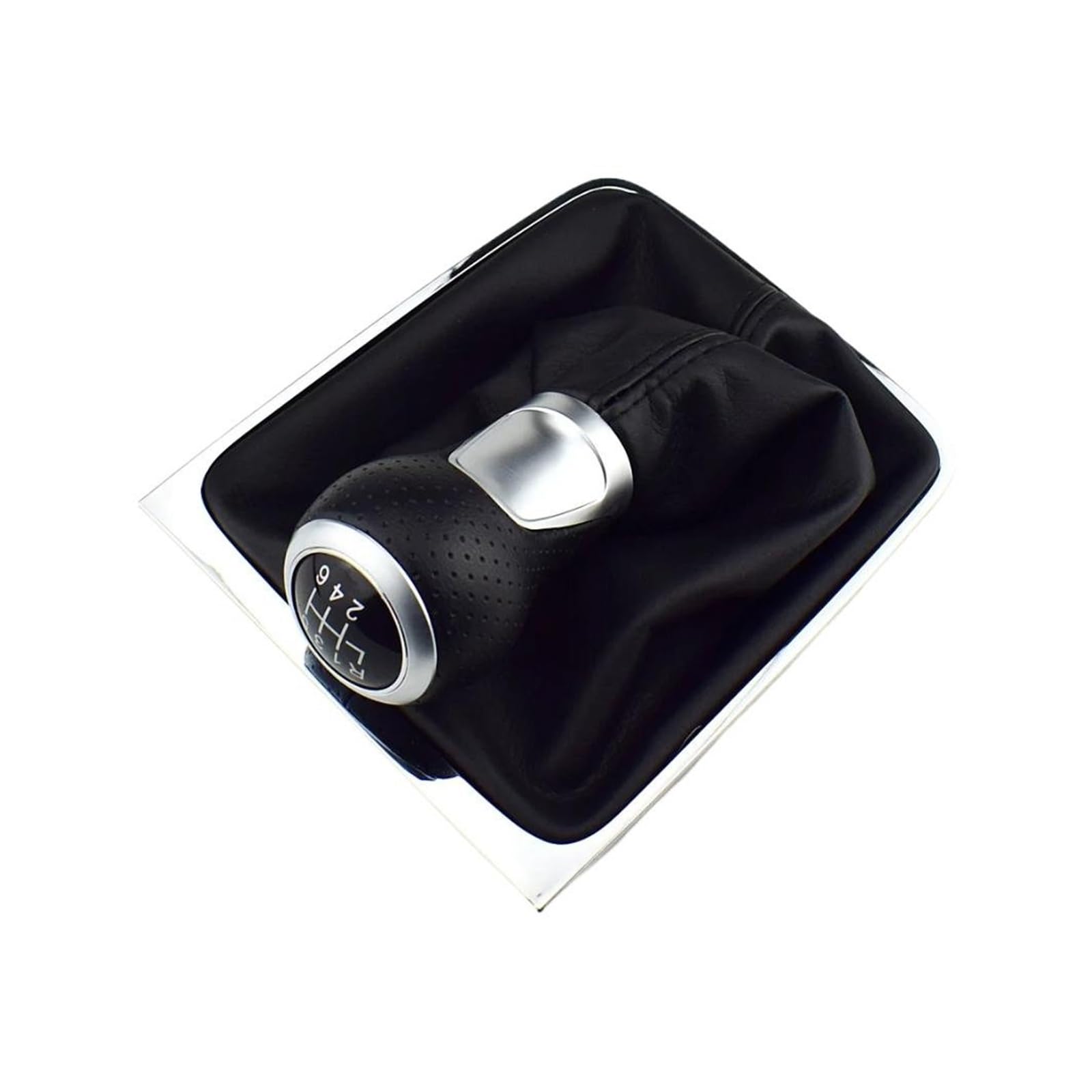 Jsyalmslw Silver 6 Speed Gear Stick Knob For Vw For Passat B6 2005-2011 Black / Silver/ Red Upgrade