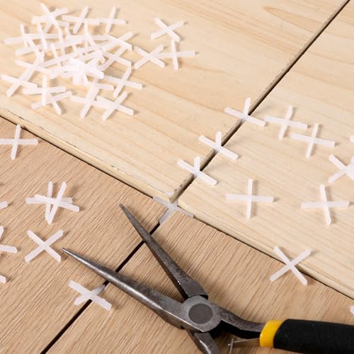 Image of 1 /16 Inch Tile Spacers, 500 Pcs Cross Tile Leveling Clips Floor Wall Plastic Tiles Shim for Various Types of Ceramic Tiles Installation Leveling