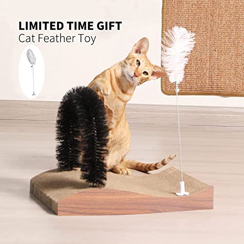 FUKUMARU Cat Self Groomer 2.0 Version, Cat Arch Face Scratcher | Cat Back Grooming Massager Toy Brush for Indoor Kitten and Small Dog, Durable Cat Scratching Pad Included - Image 5