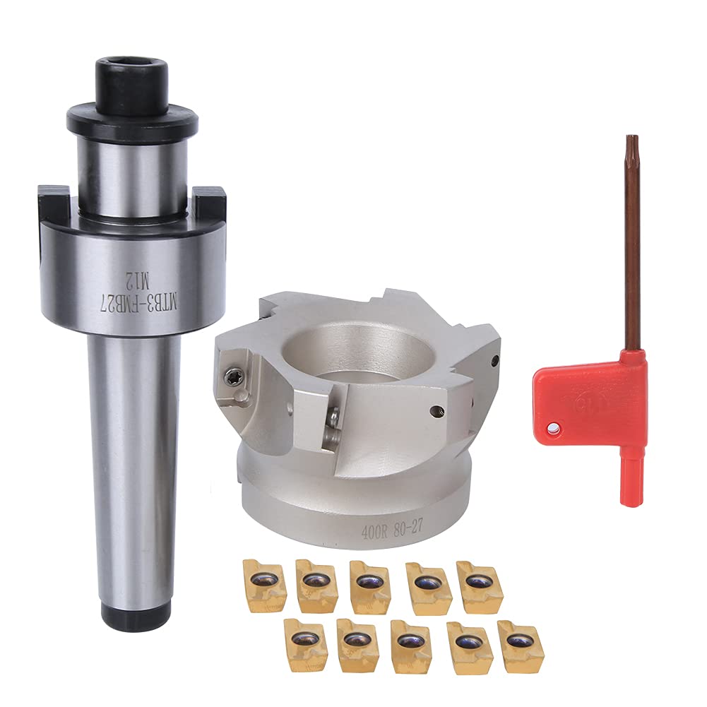 CHICIRIS BAP400R 6-Fluter-Rechtswinkel-Fräser mit FMB27 Collet Chuck Holder für Gesichtsmahlen, Starke Starrheit (#2)