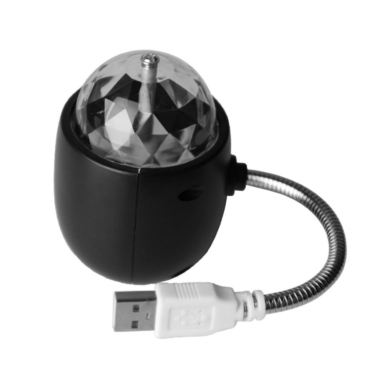 Levemolo 1pc USB Mini Disco Light RGB Portable Decorative Stage Lamp for Parties and Reading Black