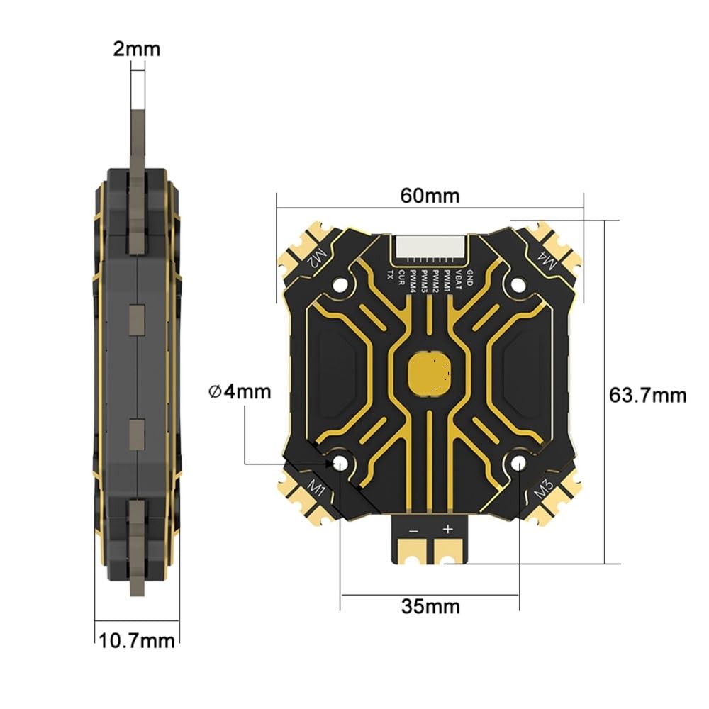 Zestaw kombinowany BLITZ H7 Pro z ESC E80 4-IN-1 lub bez aluminiowej osłony CNC, odpowiedni do części dronów RC FPV (1 szt. FC z 2 szt. ESC)