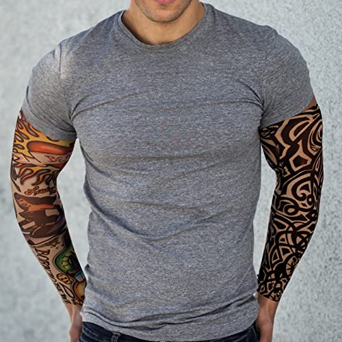 Yariew 6Pcs Temporary Tattoo Sleeves, 6Pcs Set Arts Temporary Fake Slip On Tattoo Arm Sleeves Kit #TOP3