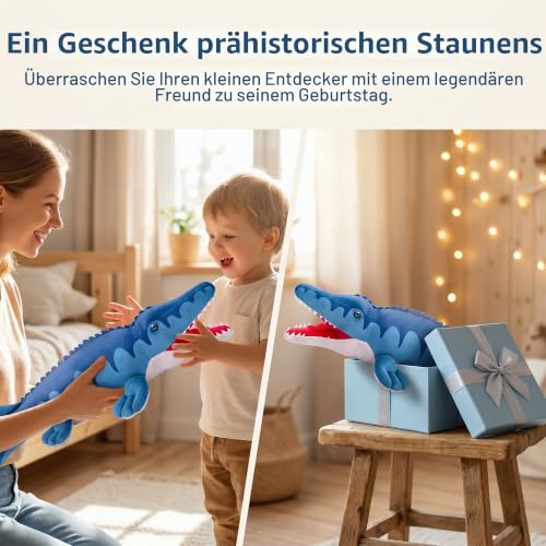 Tiny Heart Mosasaurus Dinosaurier Plüschtier - Realistisches Stofftier, Niedliches und Weiches Geschenk für Kinder… – Ansicht 3