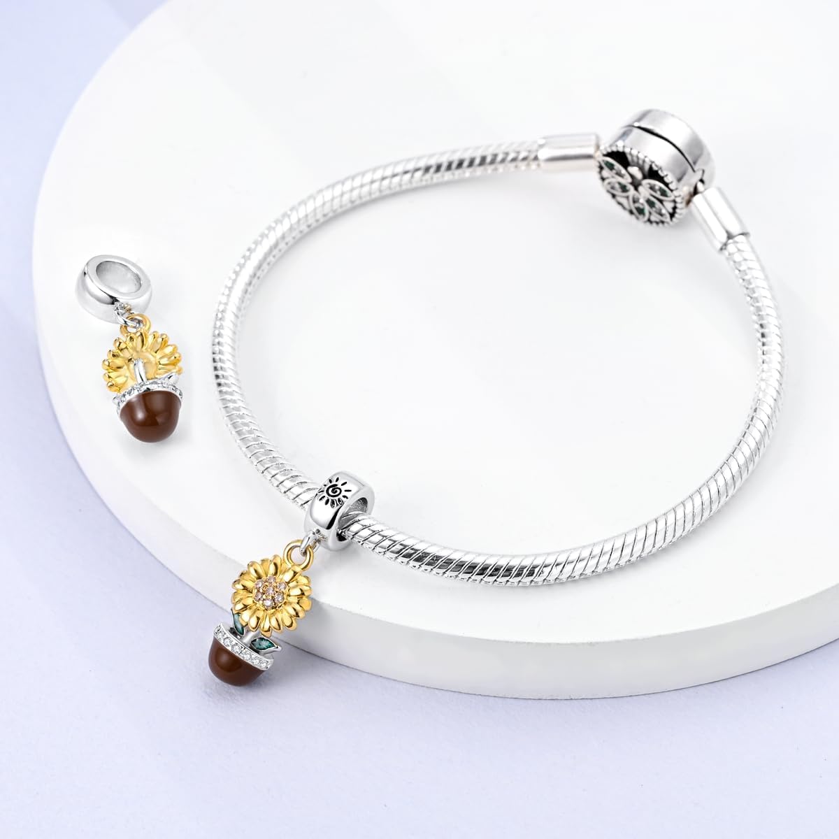 MULA 925 Sterling Silver Charms for Bracelets and Necklace Family Pendants image 2