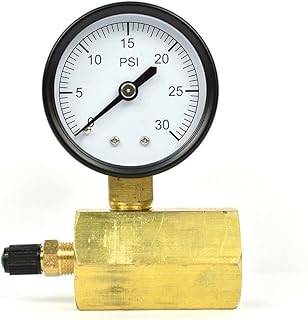 LEFITPA Replacement 2 Inch 30 PSI - 1/4 Inch NPT Bottom Mount 3/4 Inch FNPT Test Pressure Gauge for PrimeX 81662