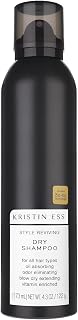 Kristin Ess Volumizing Vitamin C Dry Shampoo Spray for Oily Hair & Frizz - Vegan, Color Safe, Minimal Residue, Pear Scent