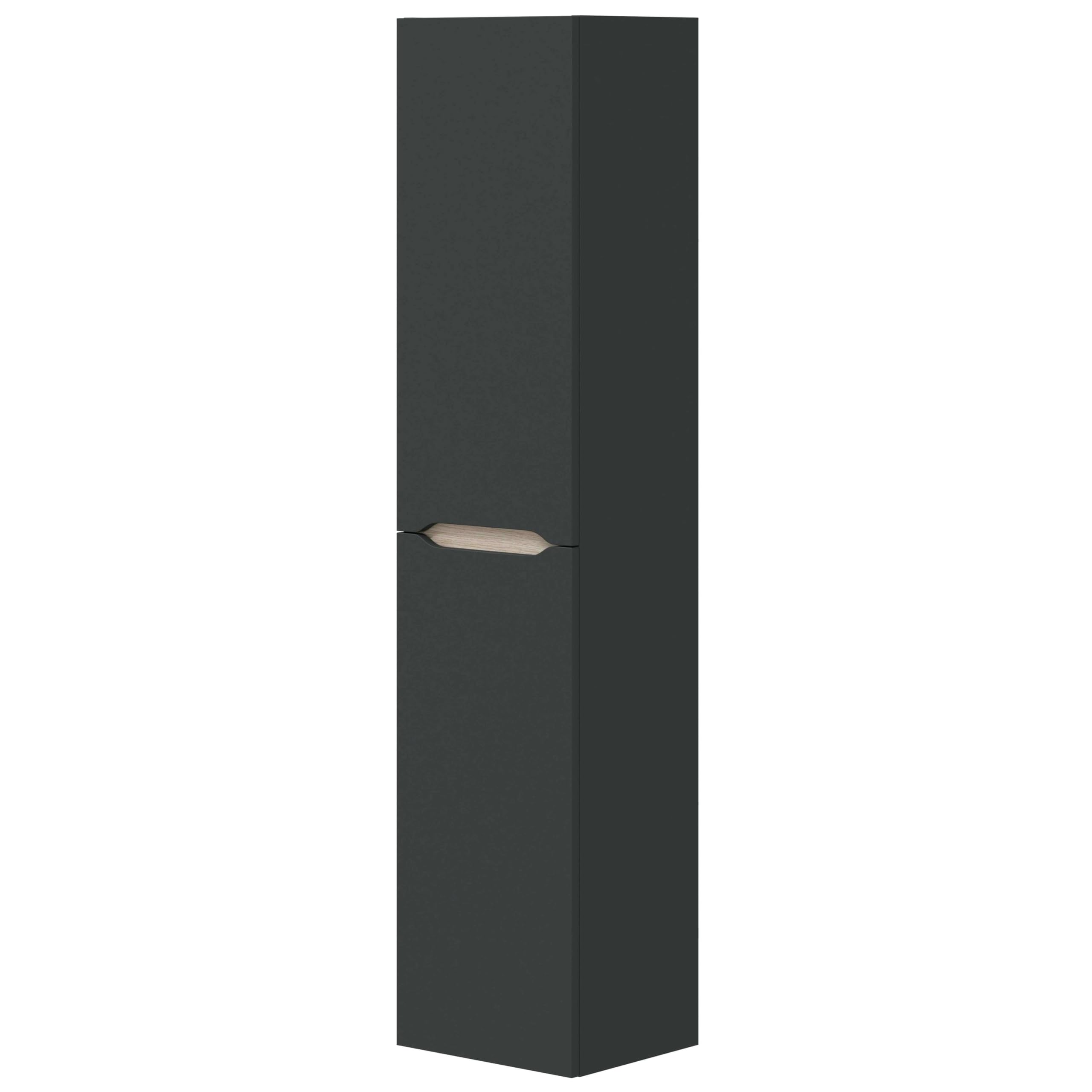 ARKITMOBEL Colonne de salle de bain flottante Lotto couleur gris anthracite et chêne salle de bain moderne