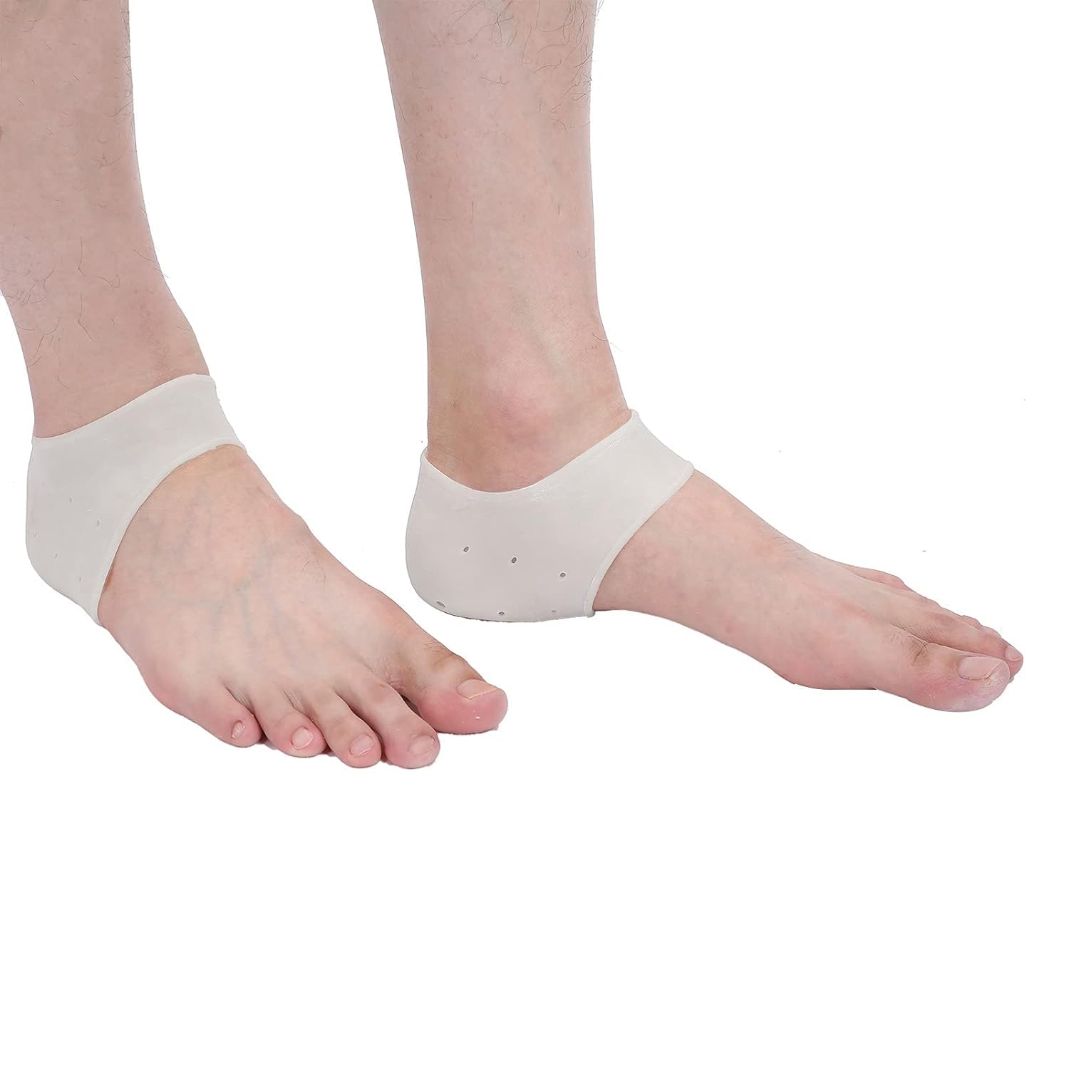Testido Silicone Gel Heel Pad Socks for Pain Relief, Dry Hard Cracked Heel Swelling Repair Pad, for Men and Women - 1 Pair (Transparent) (B0CQXH67W5) Amazon Price History, Amazon Price Tracker