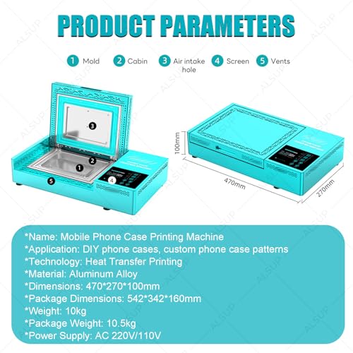 Kit de prensa térmica 3D para fundas de teléfono miniatura 7