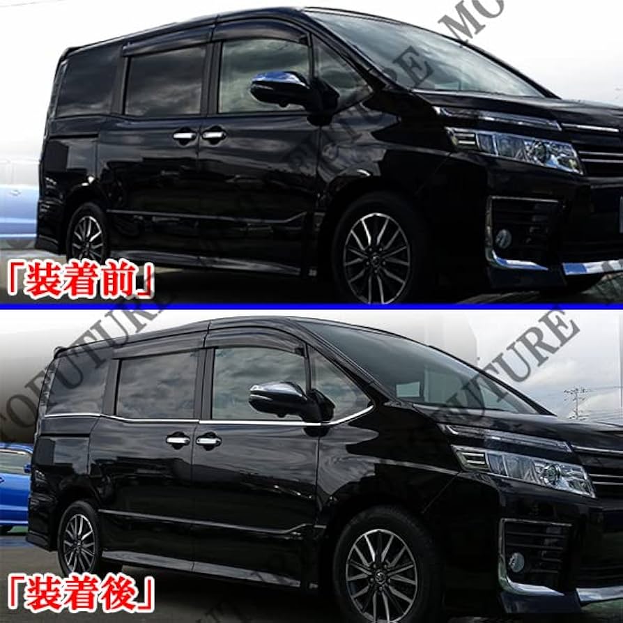 80系 ヴォクシー　ノア　共通 サイドメッキウィンドウ全８ピースセット ノア＆エスクァイア80.85系 共通 サイドメッキウィンドウ下