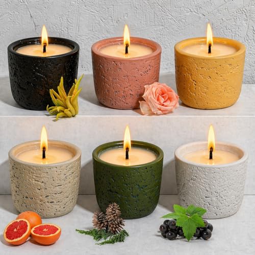Viyffo 6 Pack Scented Candles, 2oz Mini Candles for Home Scented, Small Colorful Non Toxic Soy...