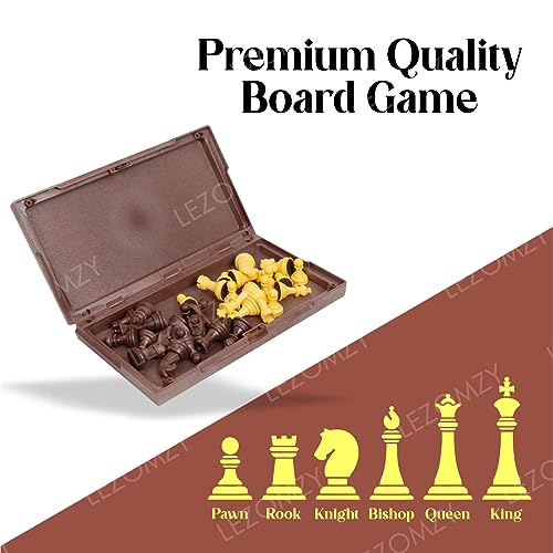 Image of Chess Board Set Wood Like Magnetic 12X12 Inch Foldable Square (Woodlike Magnetic 12X12 Inch), Kids