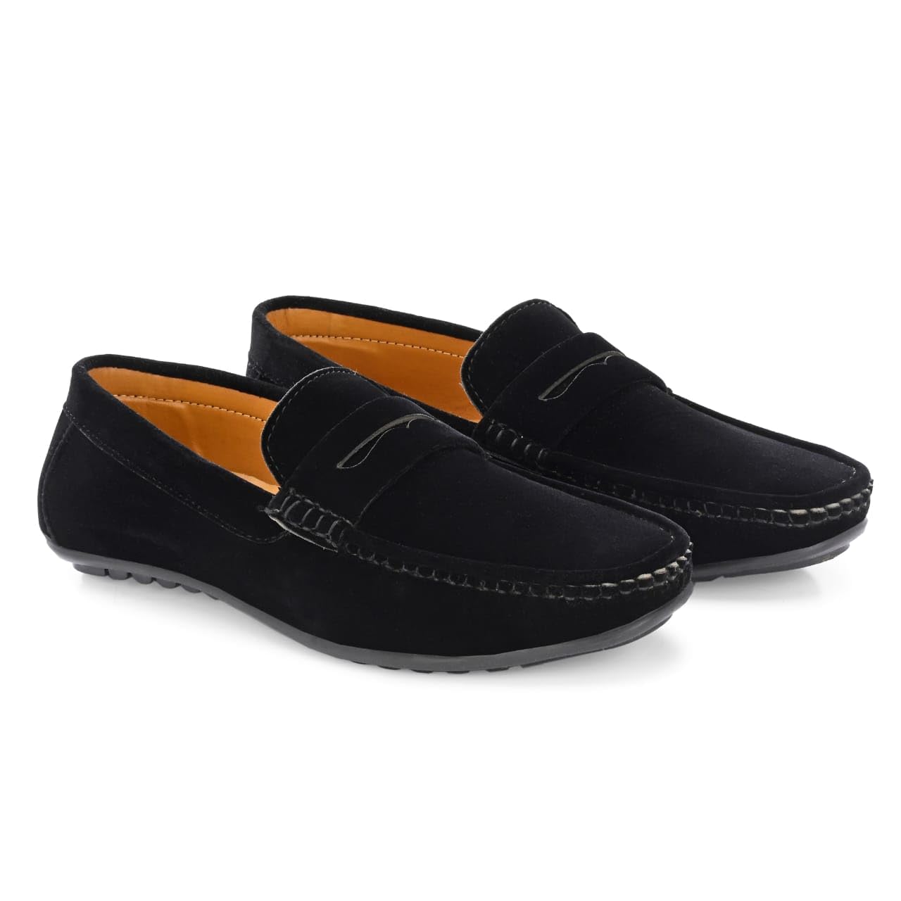 hattoun Trendy Velvet Stylish & Good Looking Casual Round Shape Shoes for Men Loafers for Men-picture-25