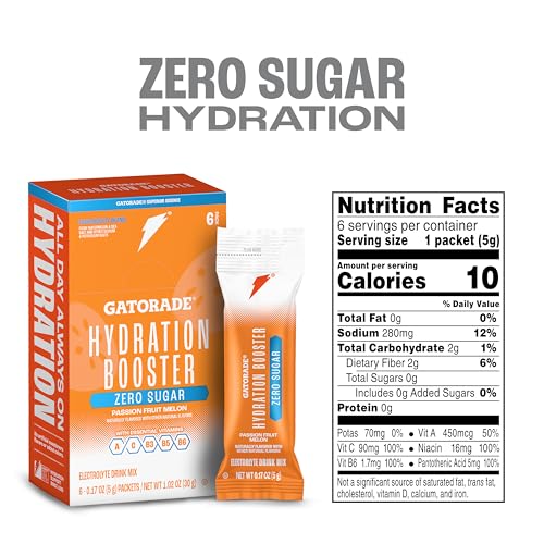 Gatorade Hydration Booster Zero Sugar - Passion Fruit Melon (Pack of 6)