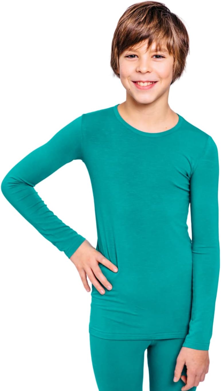 YoRo Naturals Remedywear Long Sleeve Shirt for Eczema, Itchy Skin, Psoriasis - Inflammation Relief with Tencel and Zinc, Long Sleeve Shirt for Kids (Black, 12 Years Old)
