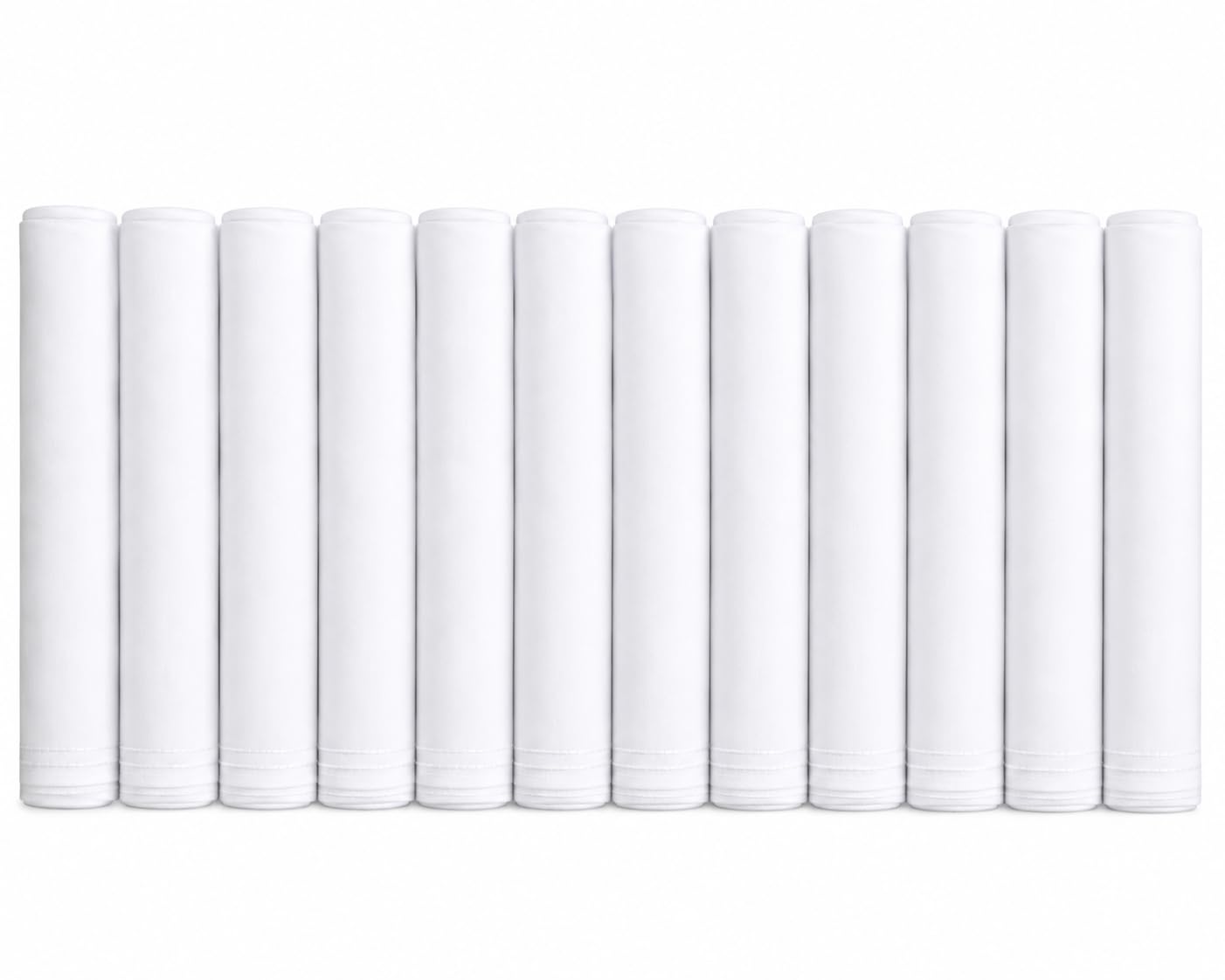 White Pure Cotton Handkerchief for Men Pack of 12 | Premium Soft Cotton Rumal | Washable Reusable White Hanky | Highly Absorbent Pocket Handkerchief | Raksha Bandhan Gift for Brother |Daily Office Use-picture-14