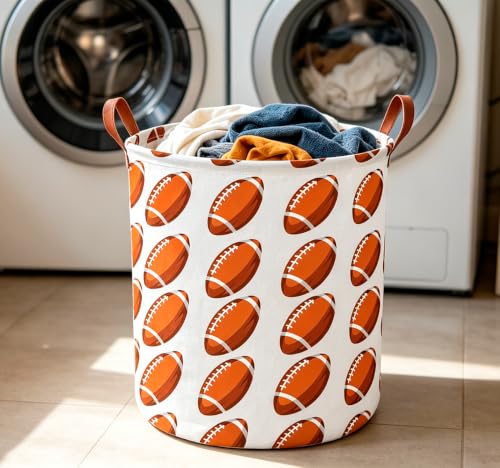 Image of CLOCOR Laundry Basket,Waterproof Laundry Hamper,Room Decor,Gift Basket(Rugby)