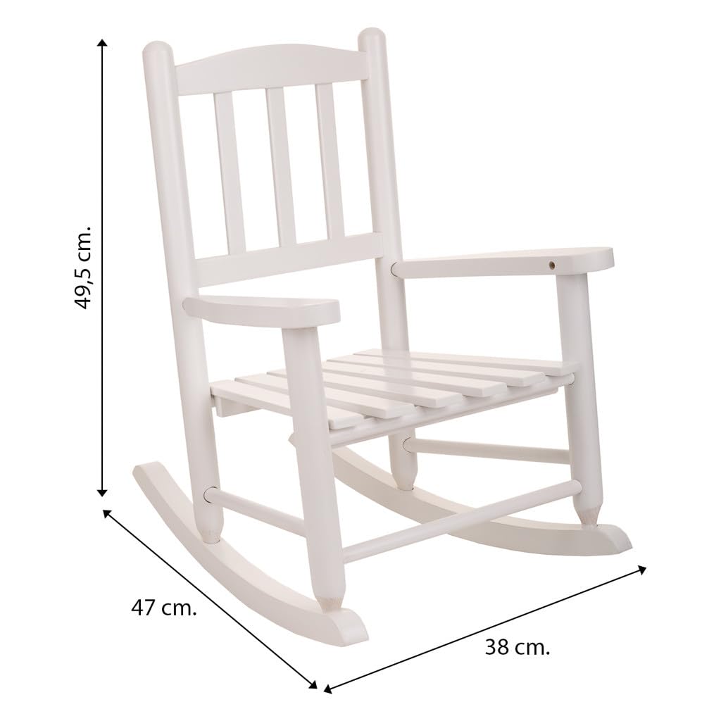 WANDERLUST DECO Mecedora Infantil de Madera Color Miel 38x47x49,5