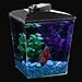 Koller Products AquaView 2.5-Gallon Plastic Fish Tank with Power Filter and LED Lighting for Tropical Fish - Betta Fish (7 Color Selections)