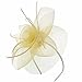 Toplay Fascinator Hat for Women Sinamay Bridal Headband Cocktail Feather Mesh Net Veil Kentucky Derby