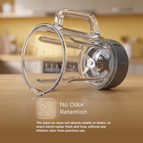 Image of Glen 550W Mixer Grinder with 1.2L Glass Blender Jar & 400ml Stainless Steel Grinder Jar, 3-Speed + Pulse, Ice Crushing, Smoothies, Shakes, Sauces & Hot Liquid Blending, ISI Certified, SA4046BGJ