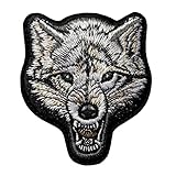 EHOPE Wolf Patch Embroidered Armbands Badges Patch Hook & Loop Patches 2.95' x 2.56' Sized