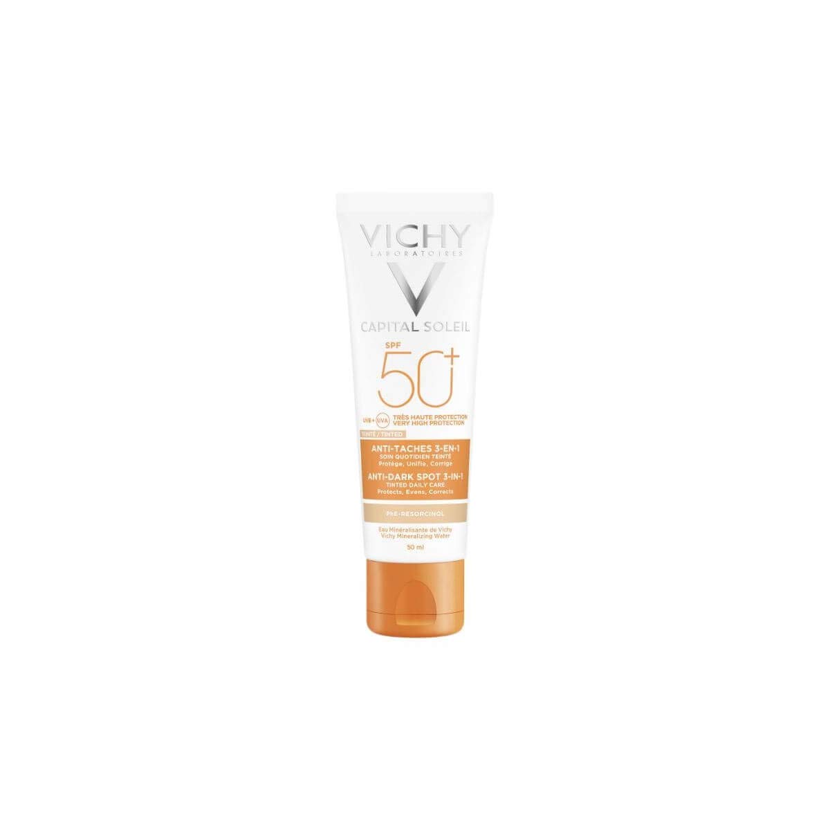 Vichy Ideal Soleil Trattamento Anti-Macchie Colorato 3 In 1 Spf 50+ 50 ml