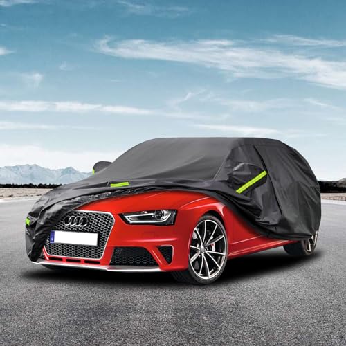 Image of Kaugung 7 Layers Car Cover Custom Fit Audi S3 /RS3 Hatchback 1998-2025, Waterproof All Weather Resistant Outdoor Indoor Sun Rain Dust Snow Protection.(USA Warehouse,Within 3-7 Days) Black