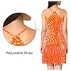 MANER Women's Glitter Sequin Dress Adjustable Spag... #3