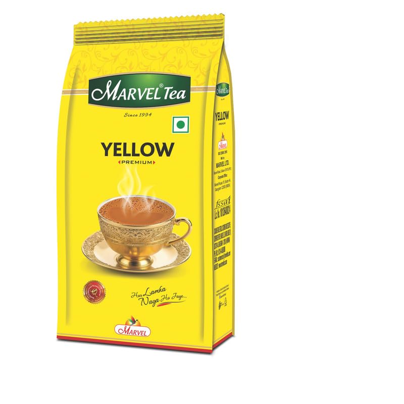 Image of Marvel Yellow Premium Tea 500g, Handpicked Strong Chai From Assam & Darjeeling, Refreshing Aroma & Rich Taste Black Tea