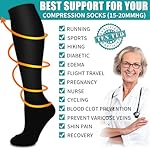 BLUEENJOY Copper Compression Socks for Women & Men (6 pairs) - Best Support for Nurses, Running, Hiking, Recovery - Image 5